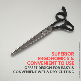 Alan Truman F160 Rubberised Handle Hair Cutting Scissor (6 inch)
